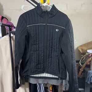 Pearl Izumi Black Quilted Jacket with White Accents